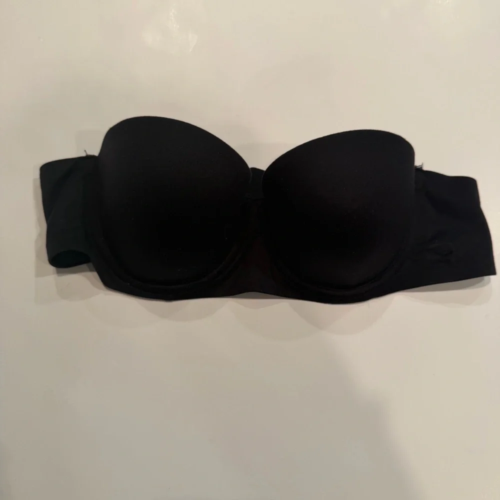 Aerie Black Strapless Bra Smooth Minimal Essential 34A